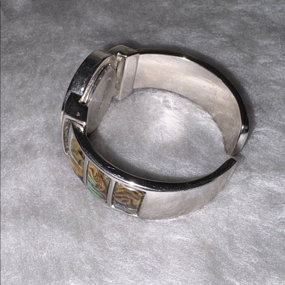 Vivani Silver Tone and Abalone  Hinge Watch - Picture 5 of 7